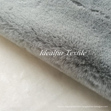 Grey Rabbit Fake Fur Fabric